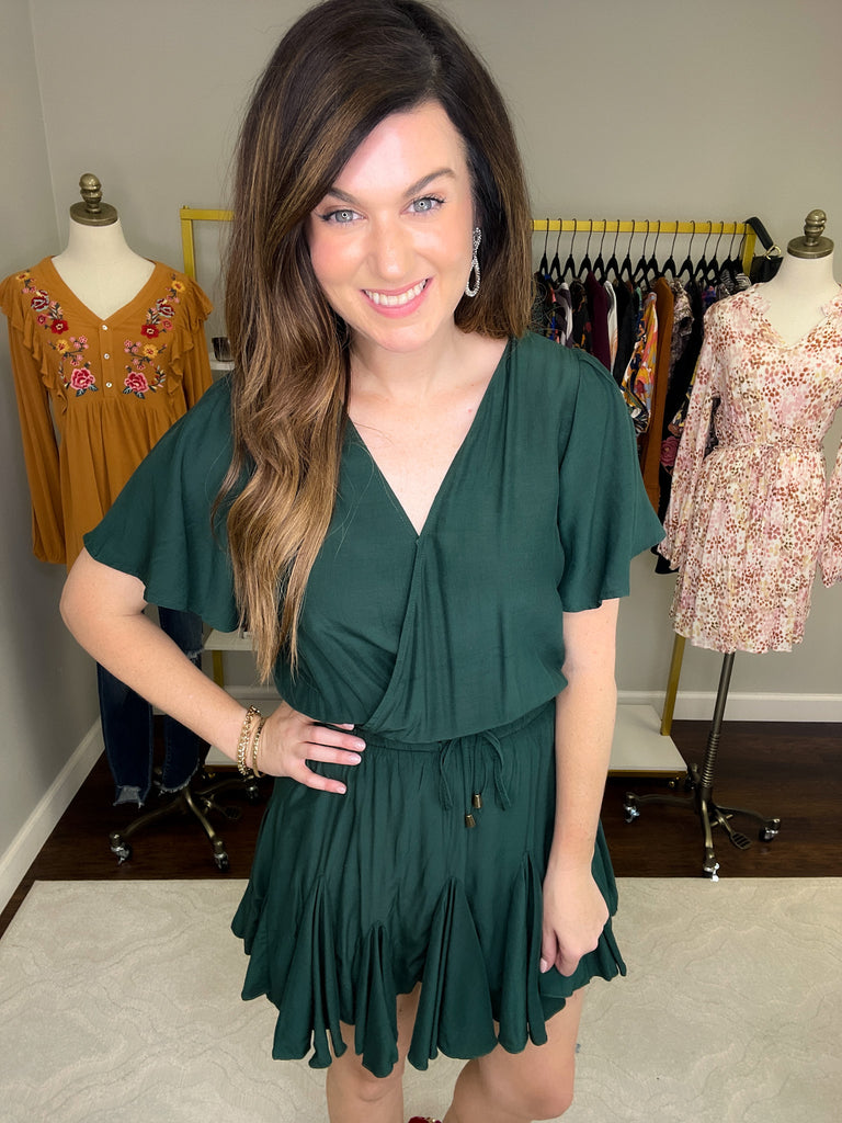 Time to Dance Dress in Hunter