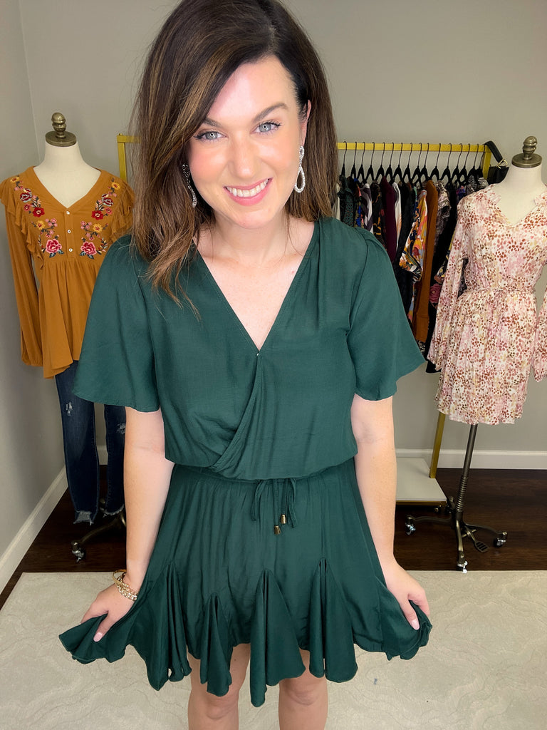 Time to Dance Dress in Hunter