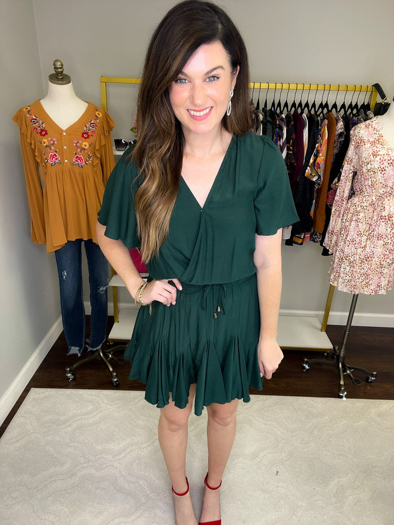 Time to Dance Dress in Hunter