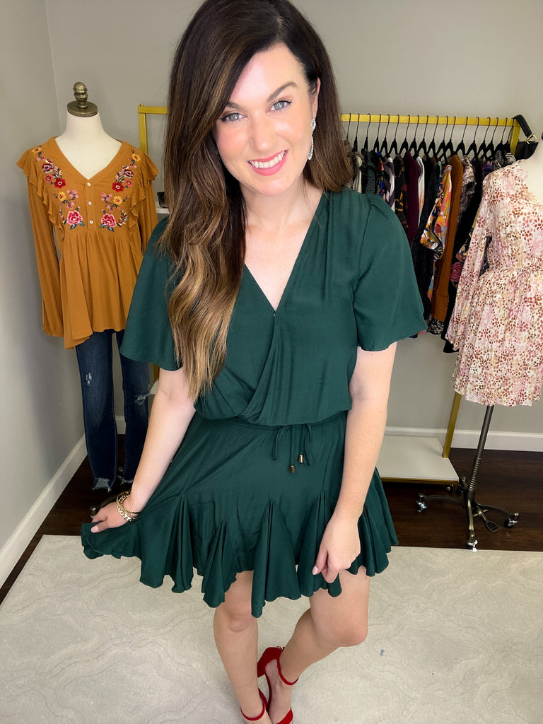 Time to Dance Dress in Hunter