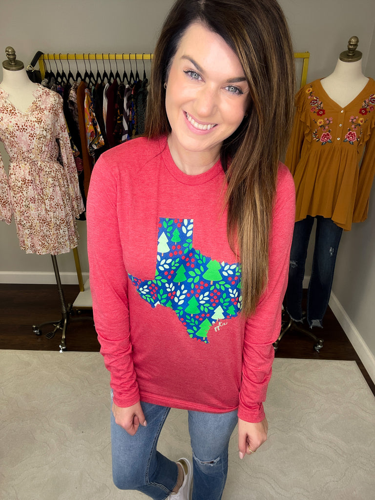 Lone Star Christmas Long Sleeve Tee