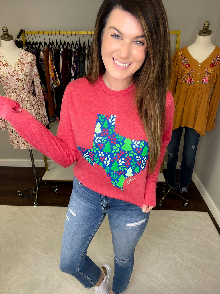 Lone Star Christmas Long Sleeve Tee