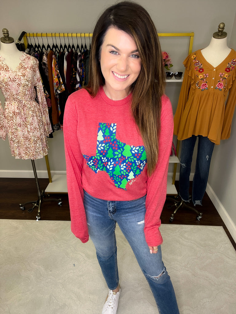 Lone Star Christmas Long Sleeve Tee