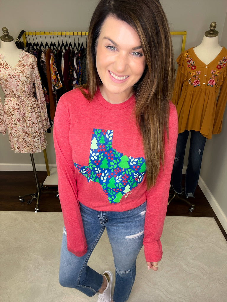Lone Star Christmas Long Sleeve Tee