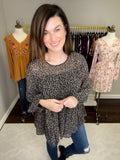 Take a Picture Floral Top in Black