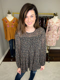 Take a Picture Floral Top in Black