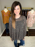 Take a Picture Floral Top in Black