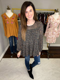 Take a Picture Floral Top in Black