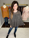 Take a Picture Floral Top in Black