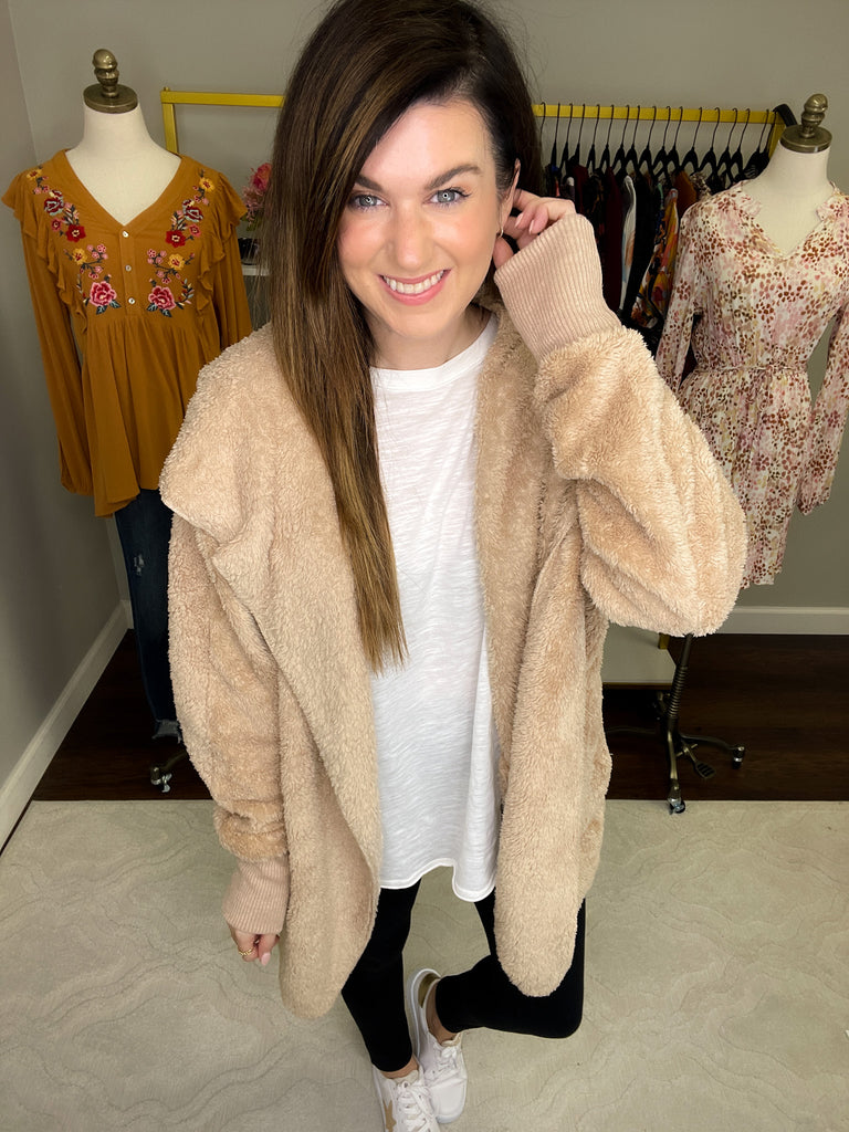 Bear Hug Jacket in Taupe