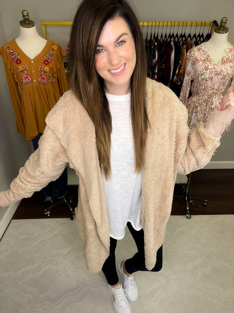Bear Hug Jacket in Taupe