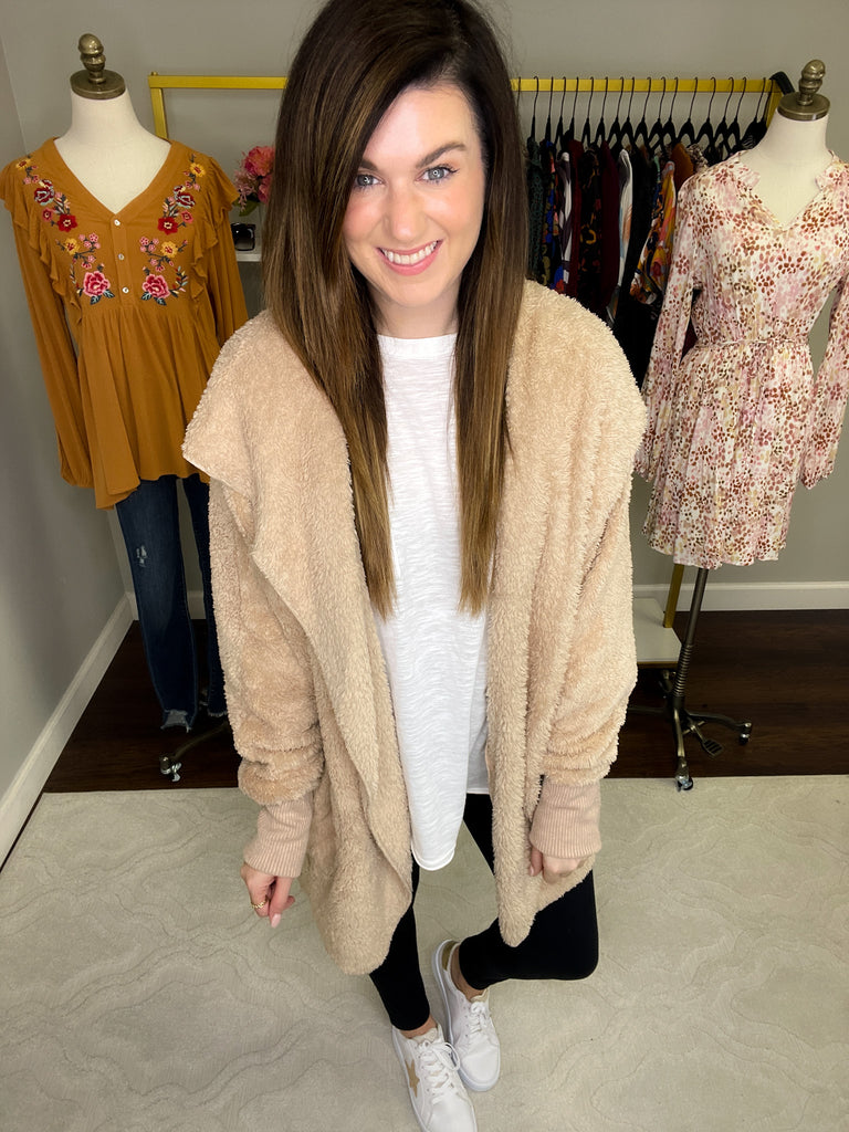 Bear Hug Jacket in Taupe
