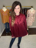 Own the Spotlight Top in Burgundy