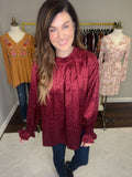 Own the Spotlight Top in Burgundy