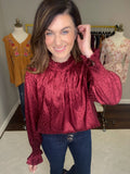 Own the Spotlight Top in Burgundy