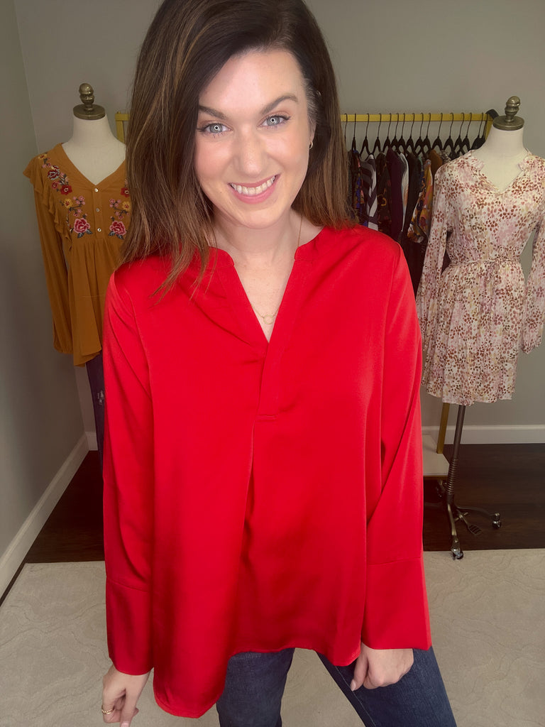 Leading the Way Top in Red