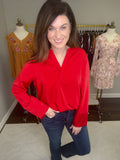 Leading the Way Top in Red