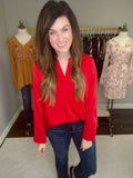 Leading the Way Top in Red