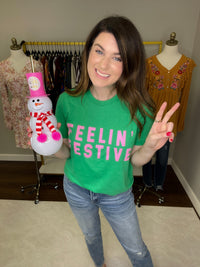 *BELLES & DOORBUSTER* Feelin' Festive Tee *Final Sale*