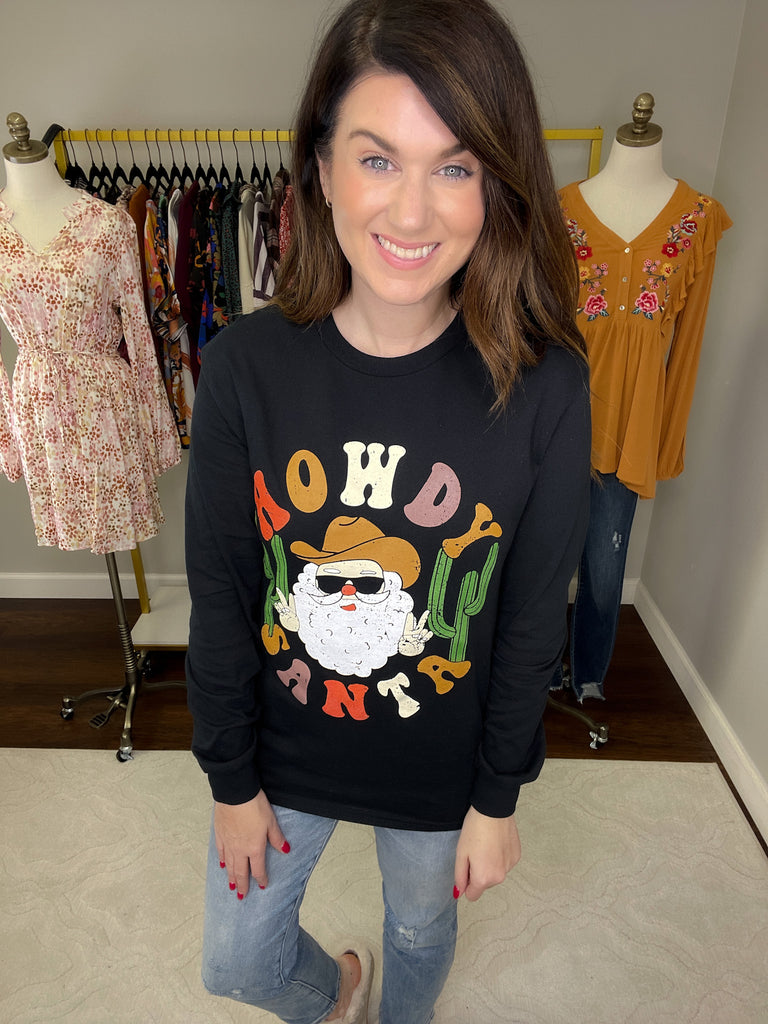 Howdy Santa Long Sleeve Tee