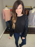 Sparkle in the Spotlight Top in Black