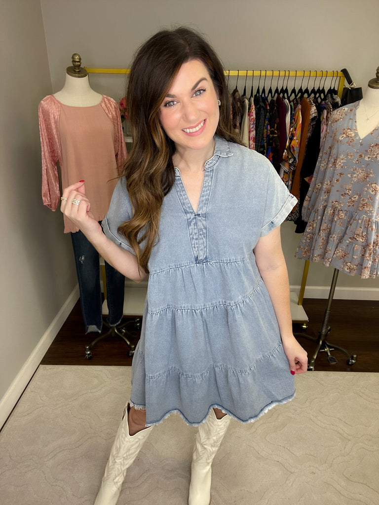Back to My Roots Denim Dress