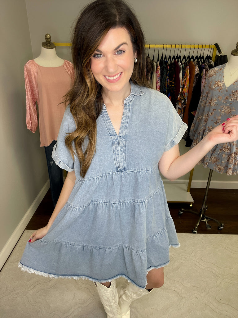 Back to My Roots Denim Dress