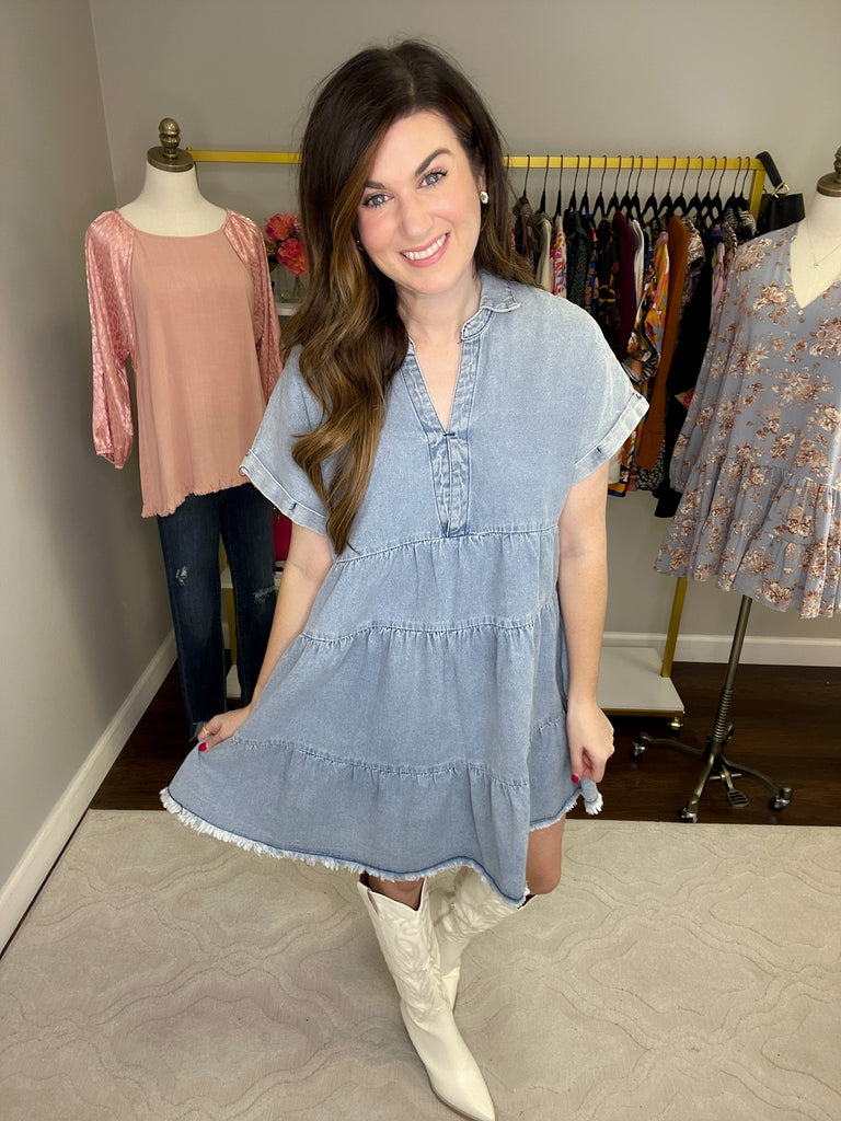 Back to My Roots Denim Dress