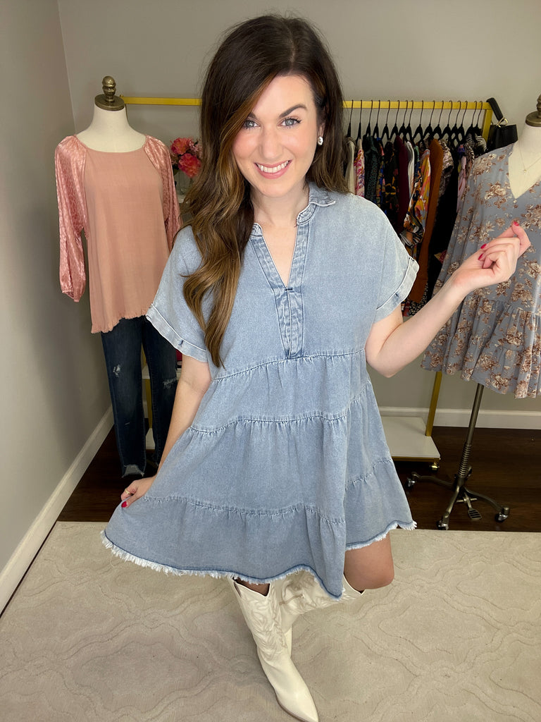 Back to My Roots Denim Dress
