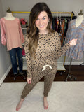 Spotted Snoozing Joggers in Taupe