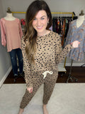 Spotted Snoozing Top in Taupe