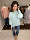 Central Park Chic Sweater in Ice Blue