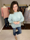 Central Park Chic Sweater in Ice Blue