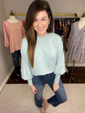 Central Park Chic Sweater in Ice Blue