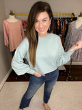 Central Park Chic Sweater in Ice Blue