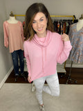 Mono B Do the Most Cowl Neck Top in Pink