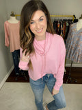 Mono B Do the Most Cowl Neck Top in Pink