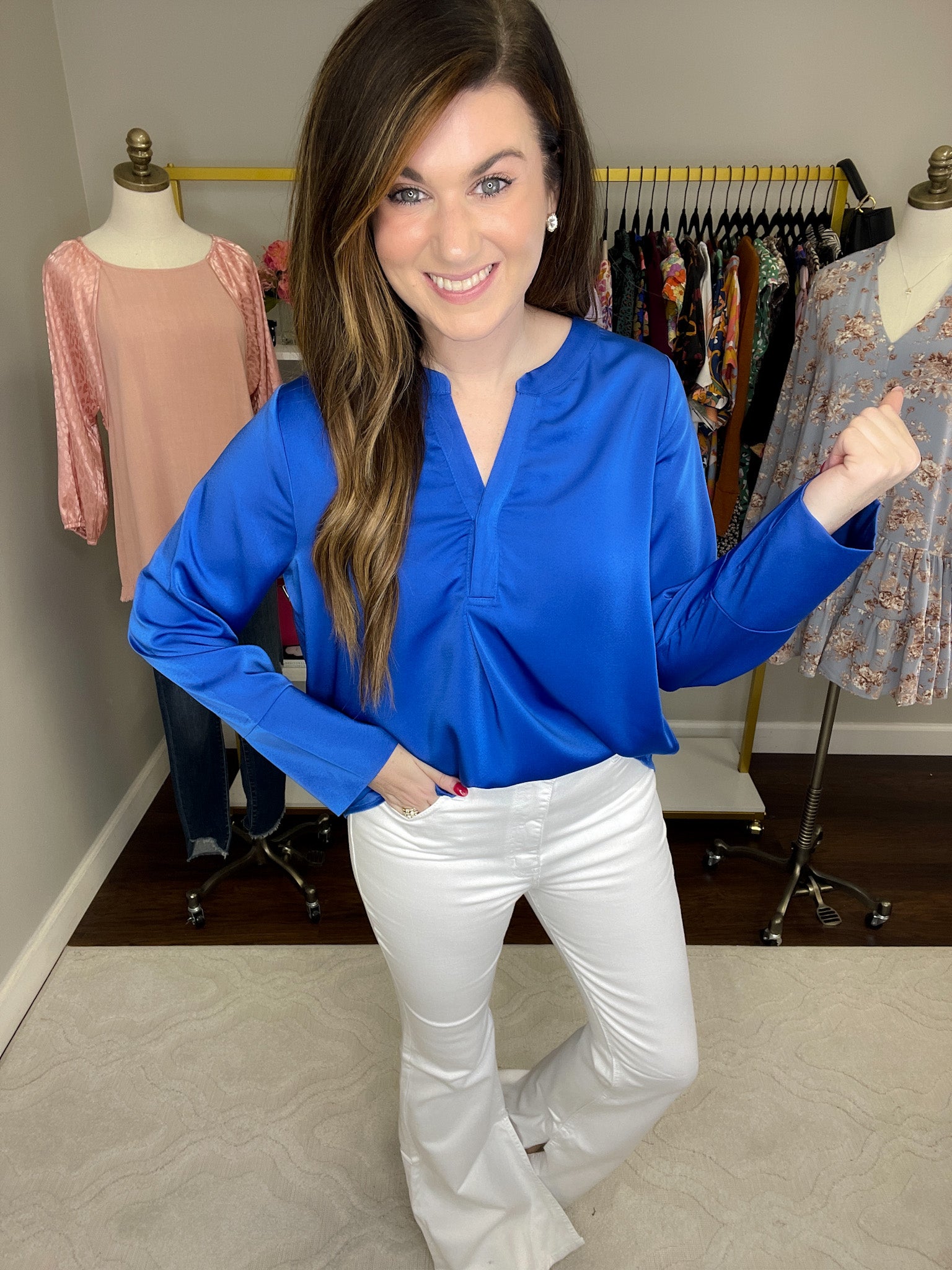 SALE! Leading the Way Top in Royal *Final Sale*