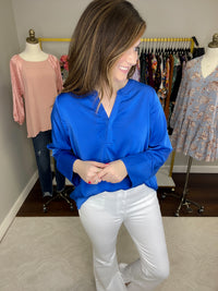 SALE! Leading the Way Top in Royal *Final Sale*