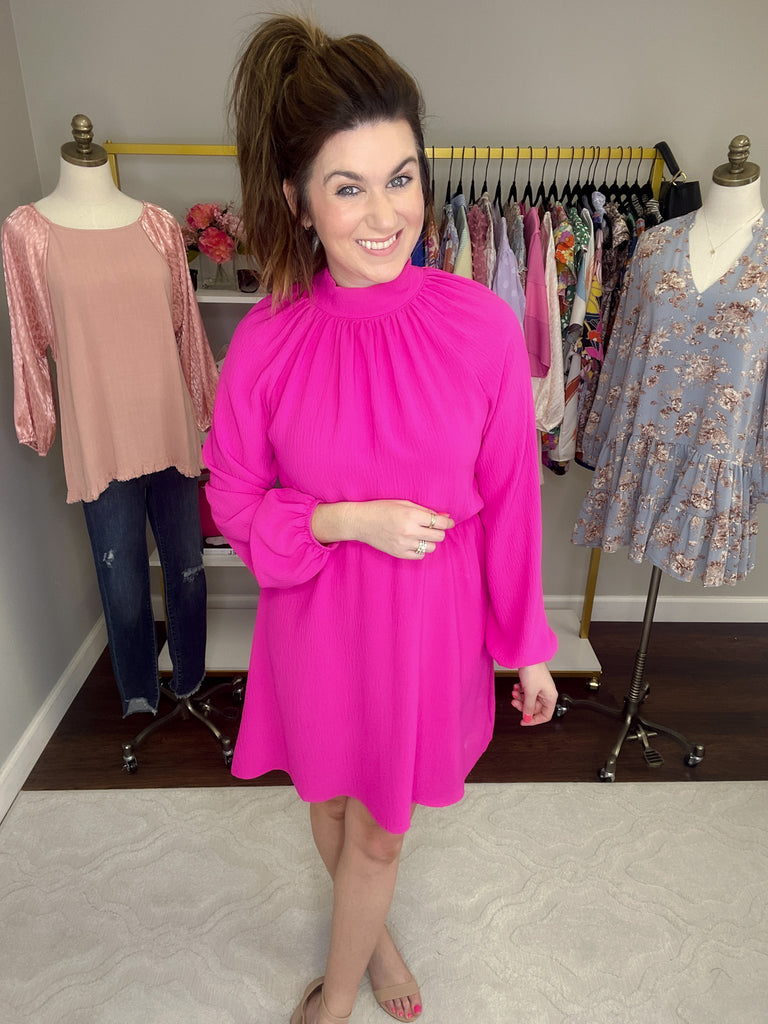 Sweeter with You Dress in Hot Pink