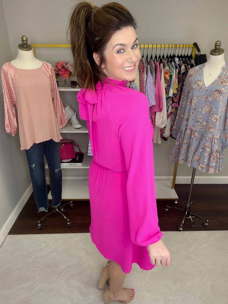 Sweeter with You Dress in Hot Pink
