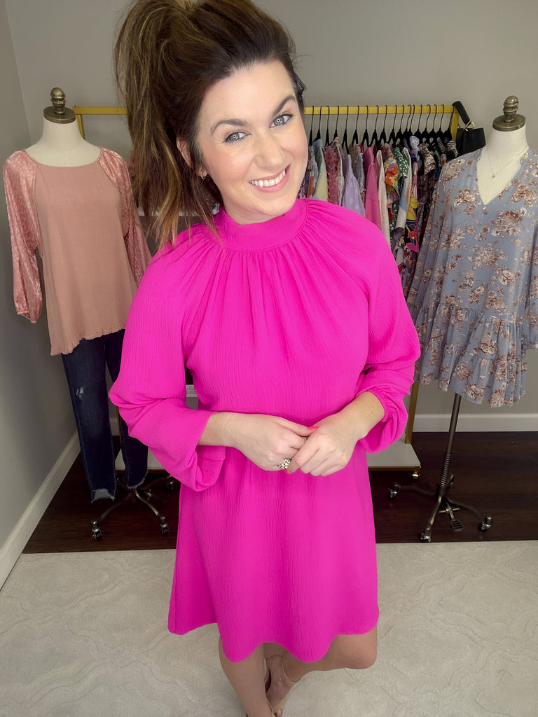 Sweeter with You Dress in Hot Pink