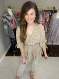 Honey Honey Floral Crossover Top