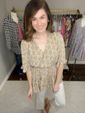Honey Honey Floral Crossover Top