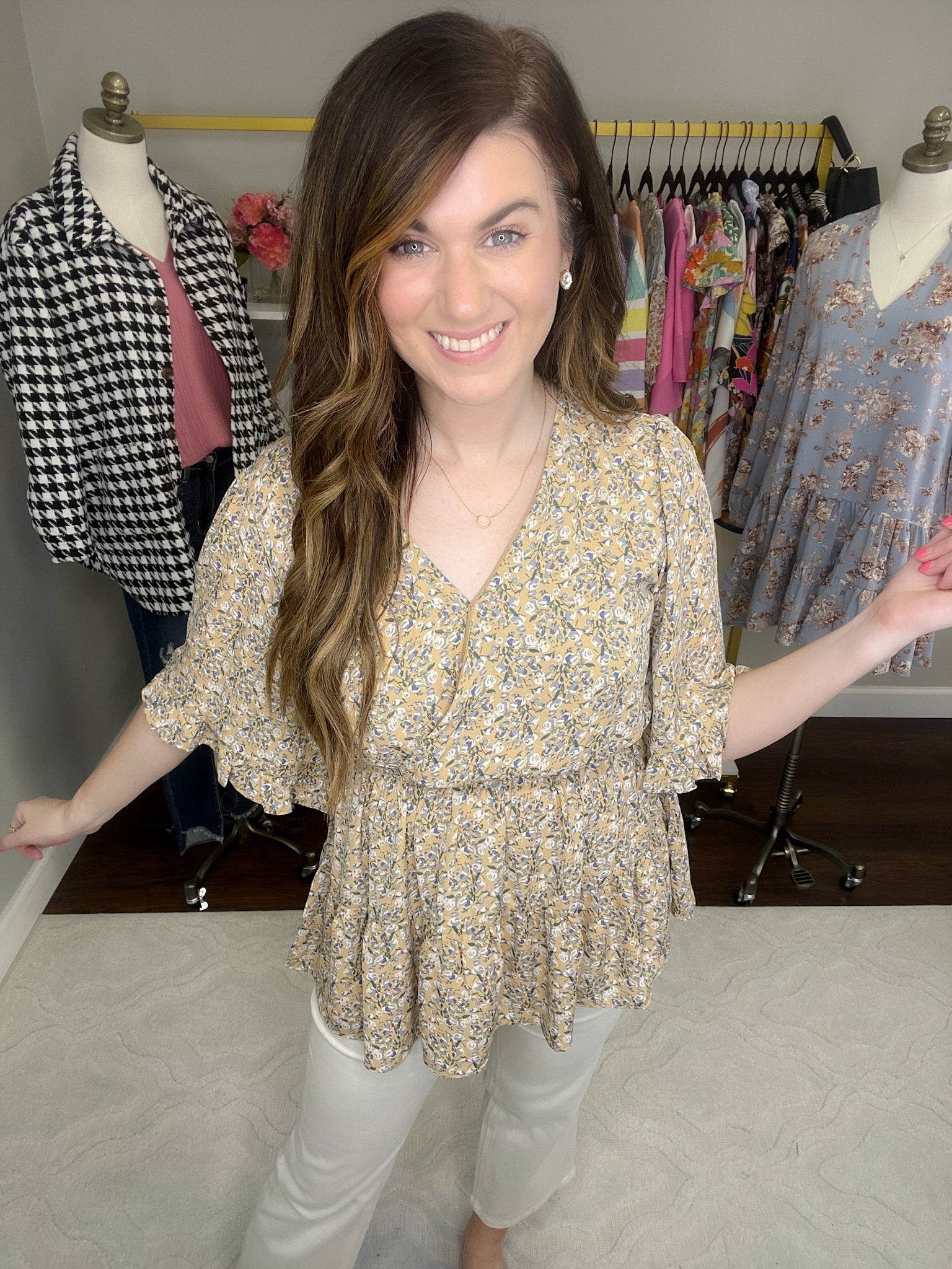SALE! Honey Honey Floral Crossover Top *Final Sale*