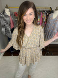 Honey Honey Floral Crossover Top