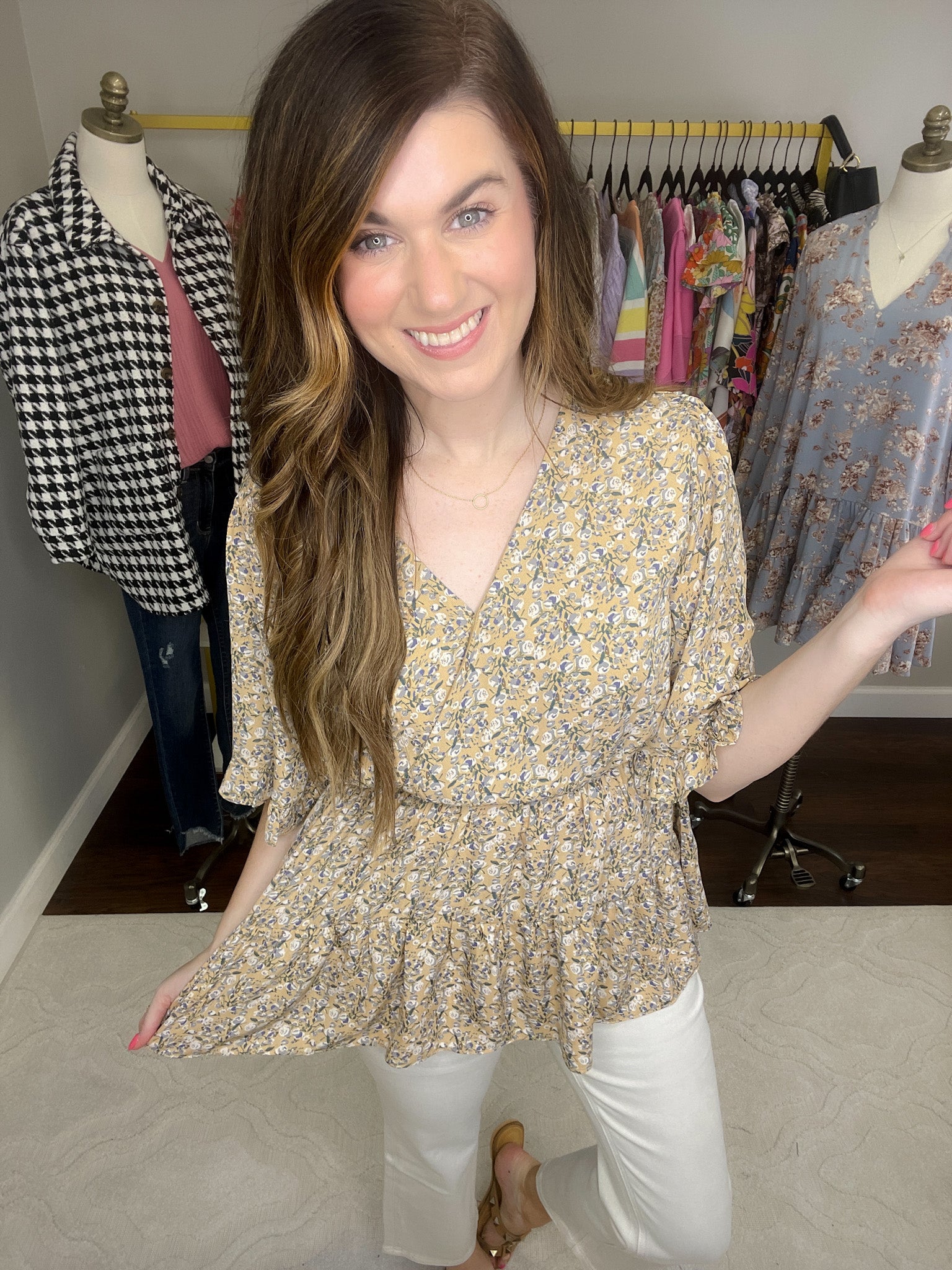 SALE! Honey Honey Floral Crossover Top *Final Sale*