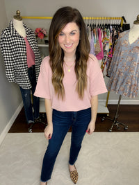 SALE! Lucas Ribbed Bodysuit in Pink and Lilac *Final Sale*