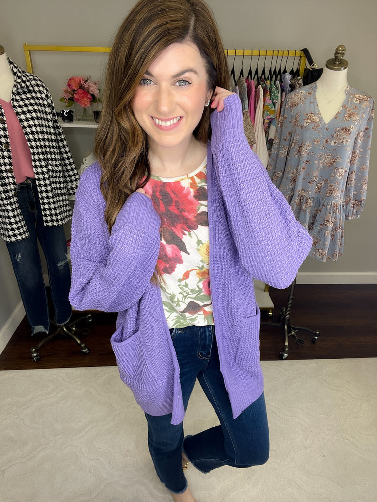 SALE! Carter Cardigan in Lavender and Magenta