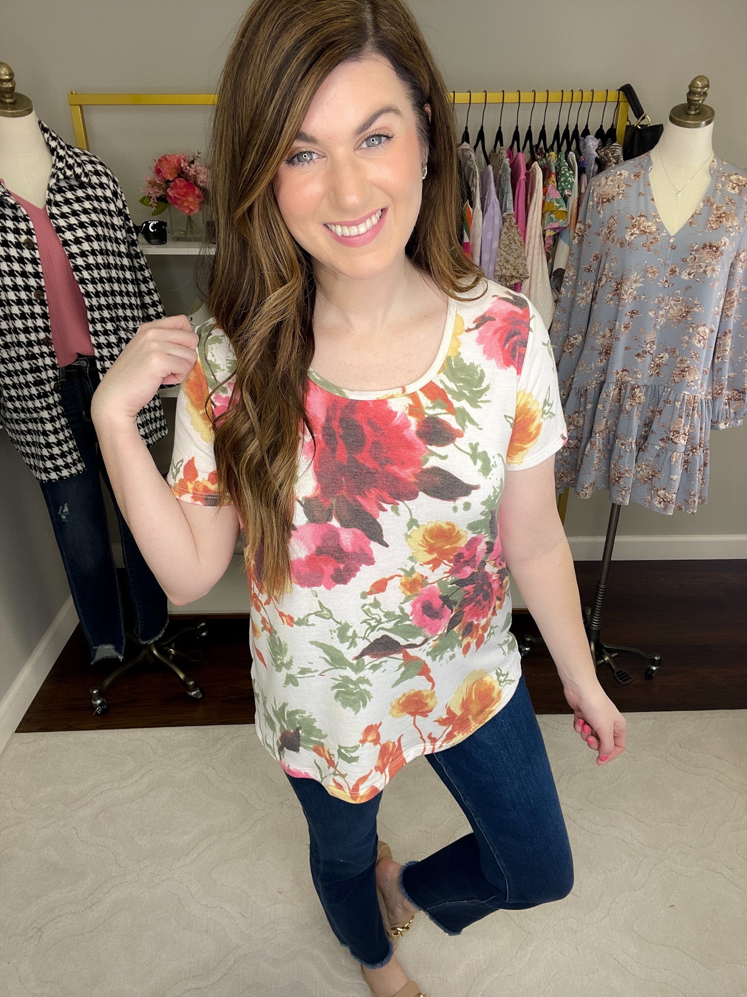 SALE! *BIRTHDAY DOORBUSTER* Julissa Floral Tee *Final Sale*